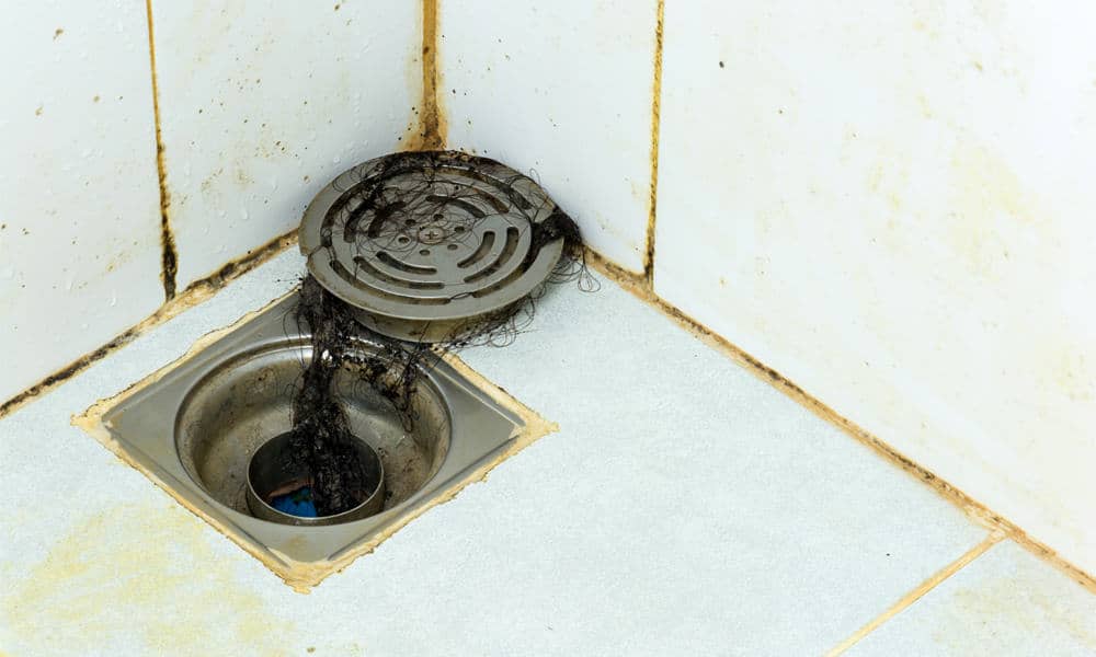Shower drains can smell when not cleaned regularly