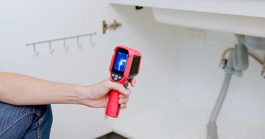 Acoustic-Imager-Camera used for slab leak detection