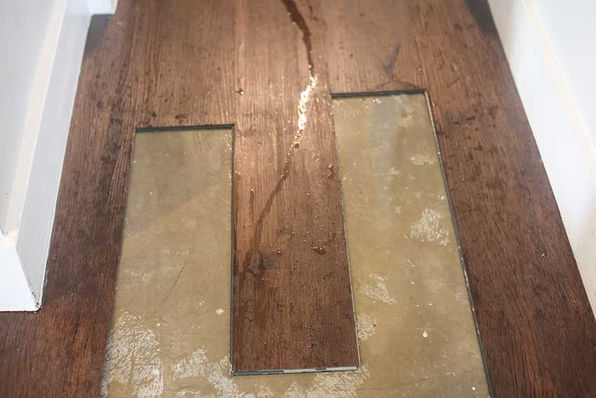 Slab leak detection