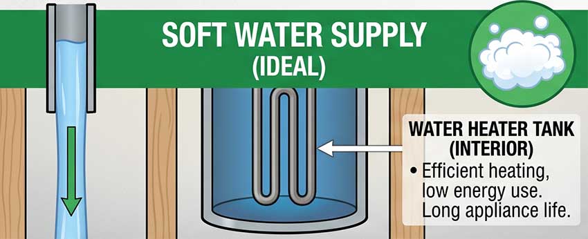 Soft water supply leads to lonoger applieance life